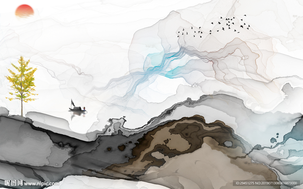 精美意境线条肌理 TIF分层