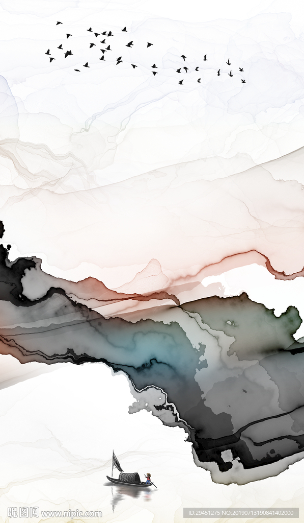 中式奢华装饰墙画 TIF分层