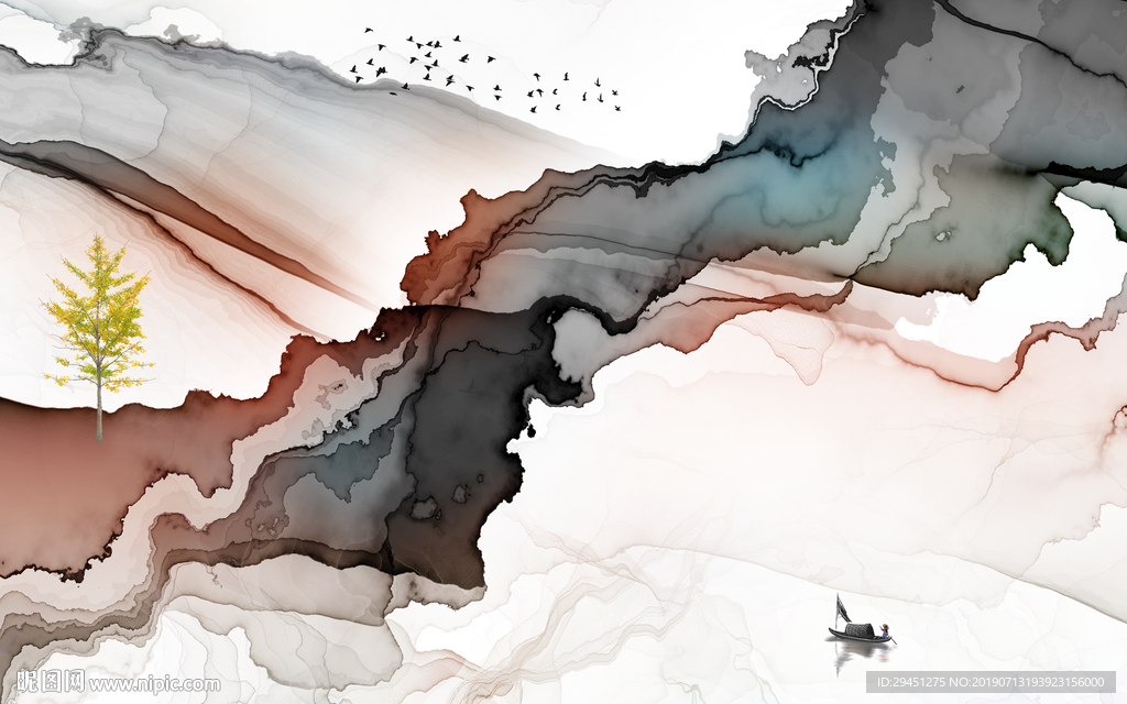 高档 奢华装饰墙画 TIF分层