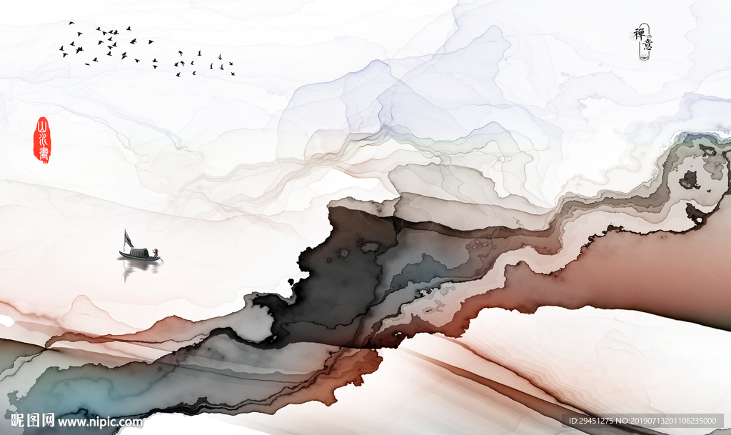 大气 奢华装饰墙画 TIF分层