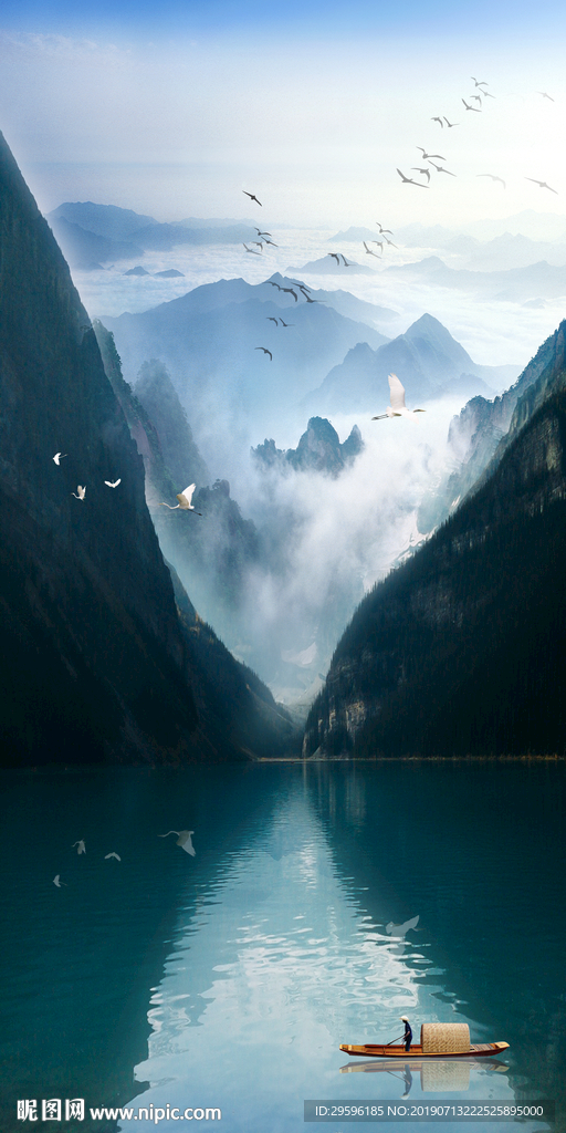 极品 创意山水画 TIF分层