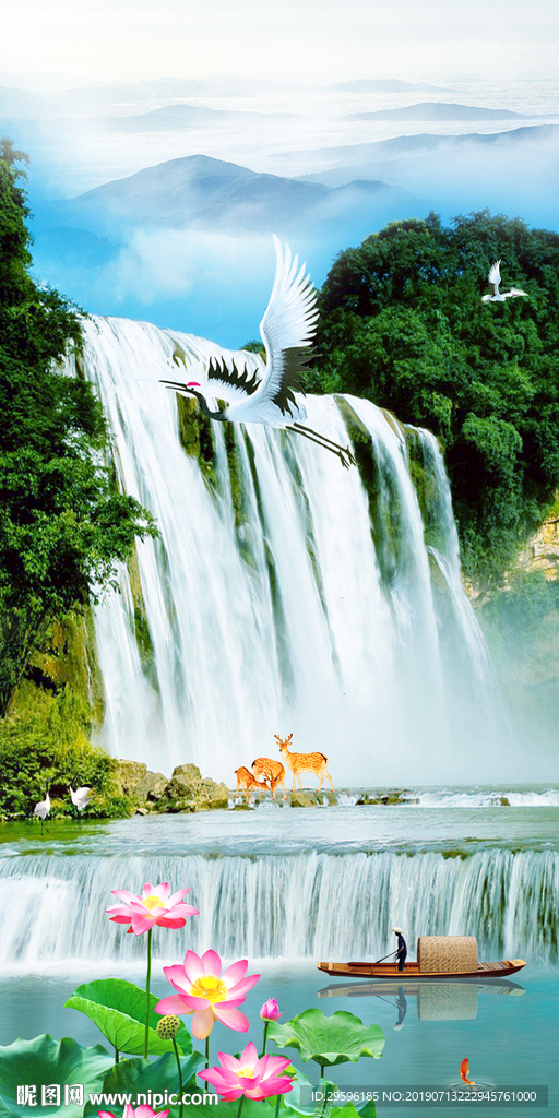 新款山水意境画 TIF分层