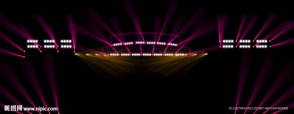 大气红色舞美灯光