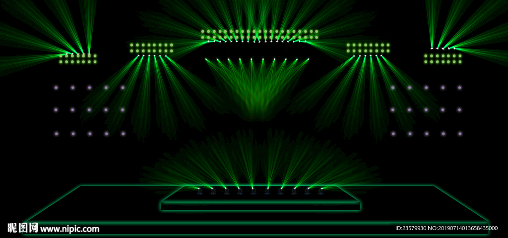 绿色舞美灯光