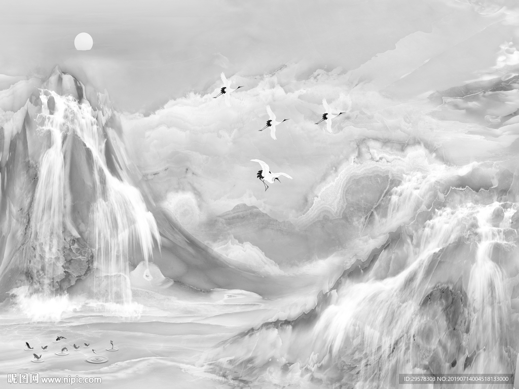 高档 石纹客厅背景 TIF合层