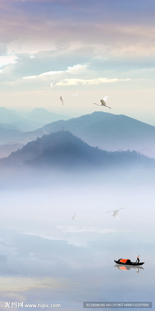 新品装饰山水画 TIF分层