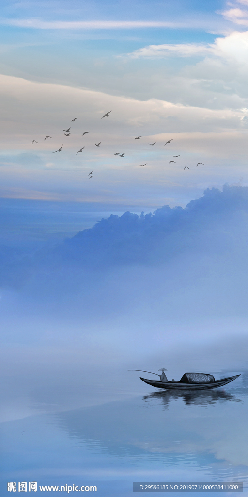 新中式创意山水画 TIF分层