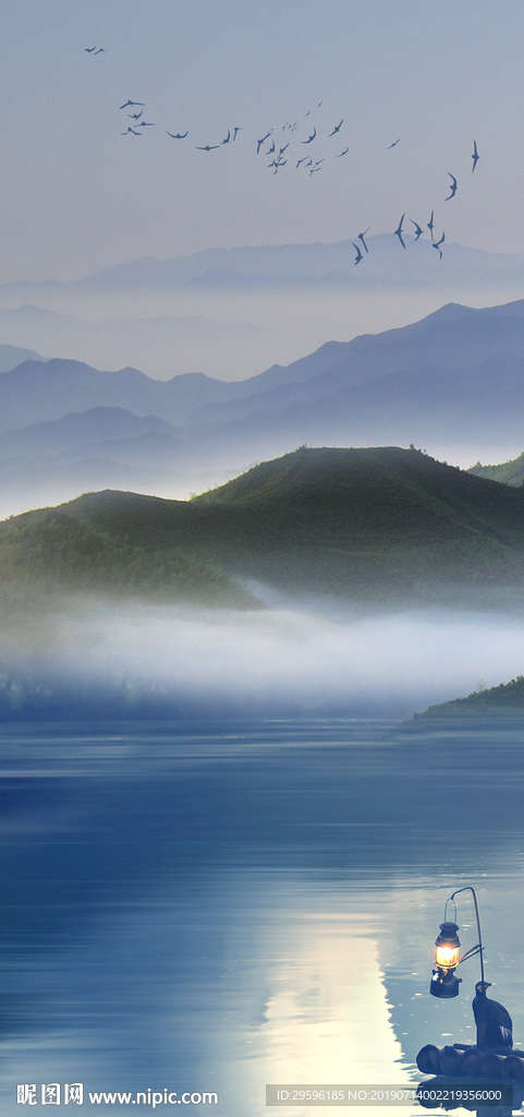 客厅精品山水画 TIF合层