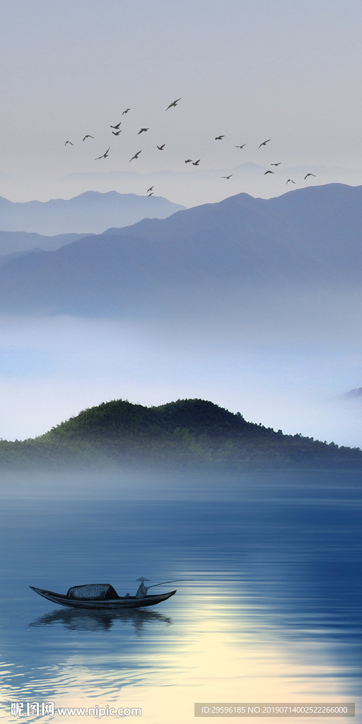 豪华精品山水画 TIF合层