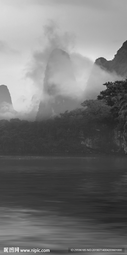 现代 精品山水画 TIF合层