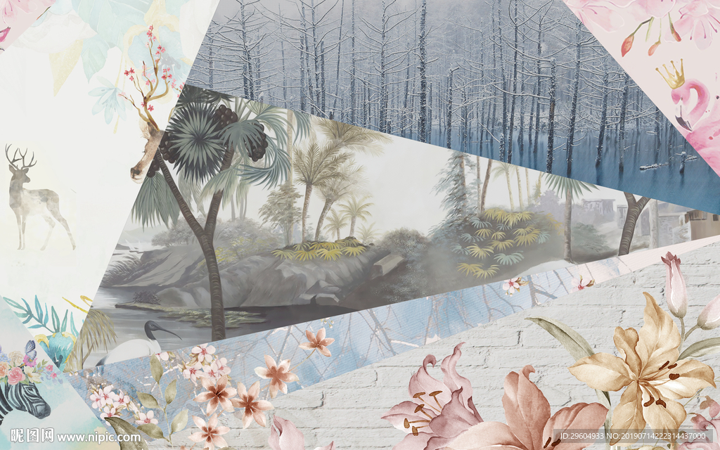 大气TIF分层 欧式背景墙