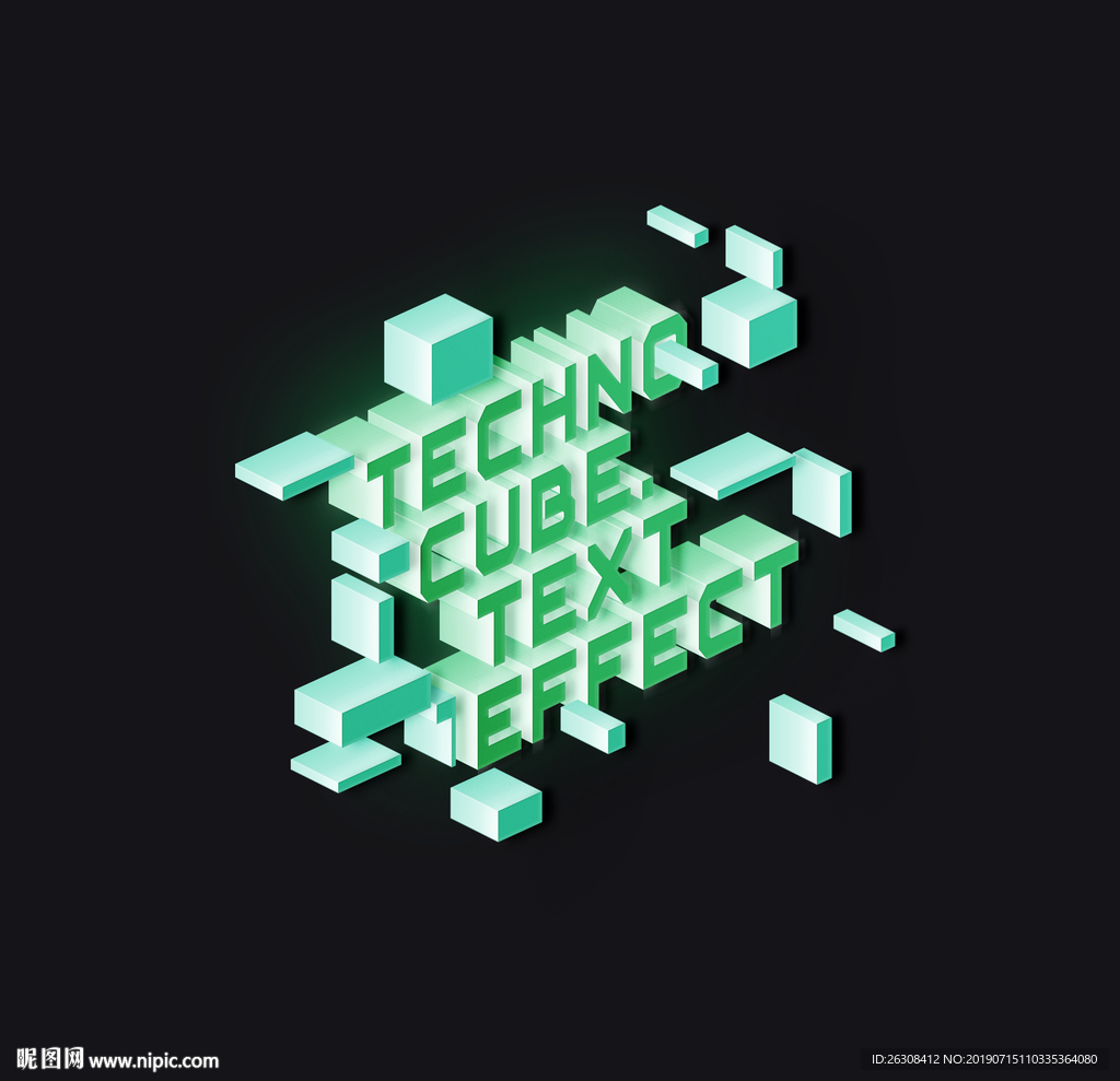 特效字体设计 游戏字体 立体字