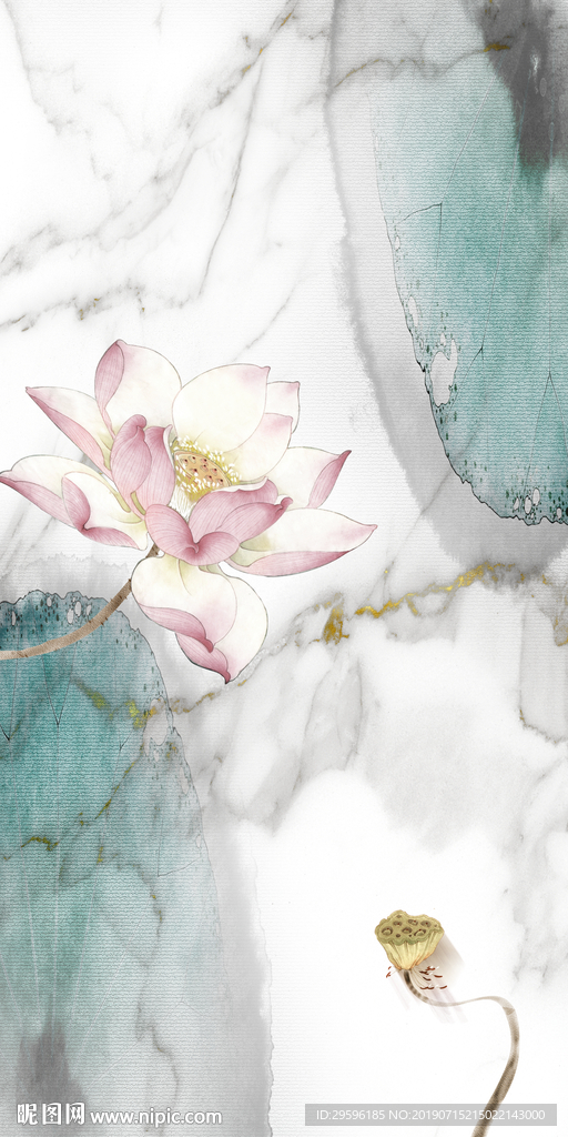 荷花新爵士白玄关 TIF分层