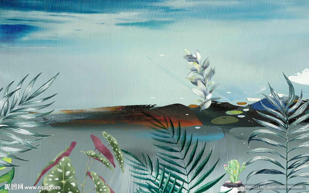 抽象背景墙 高档TIF分层