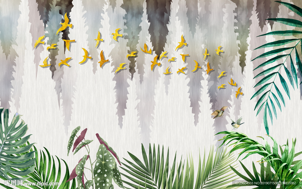 高清背景墙 高档TIF分层