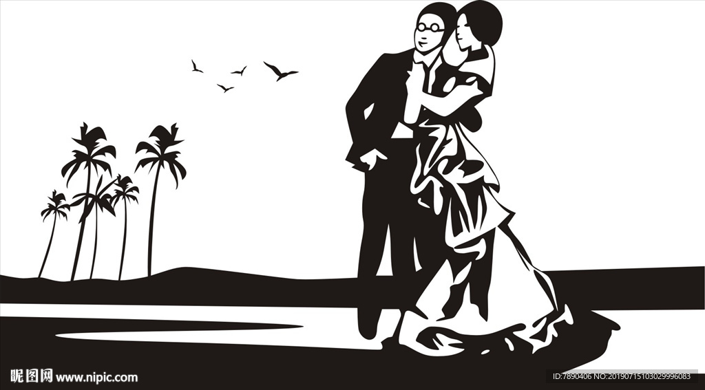 看风景恋爱男女看海沙发背景