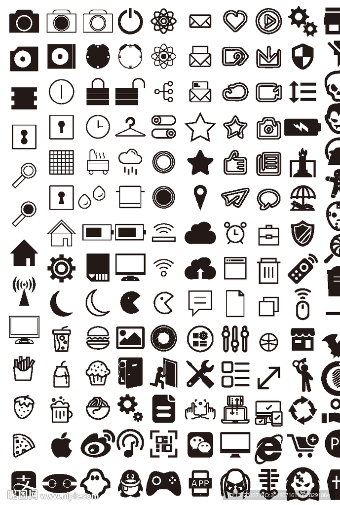 实用网页UI矢量图标设计图