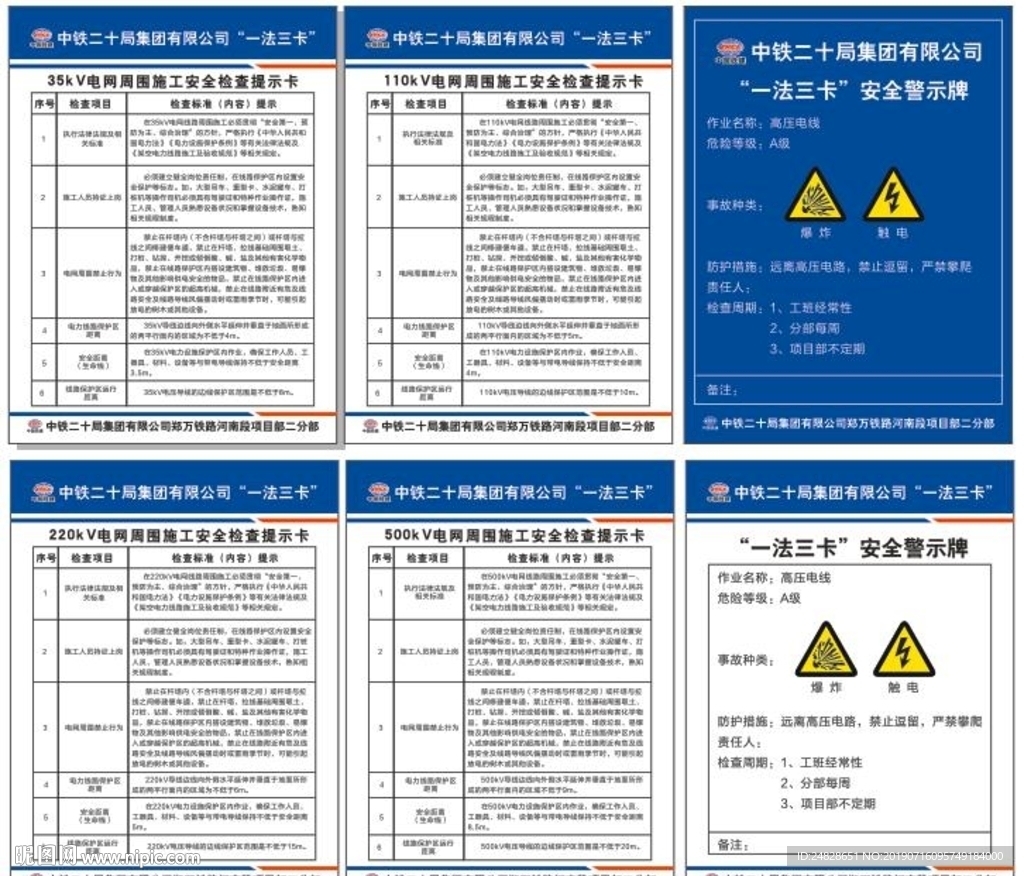 电网一法三卡警示牌