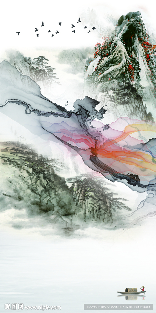 线条新款新玄关画 TIF分层