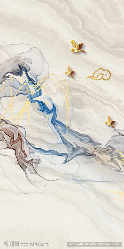 石纹新款新玄关画 TIF分层