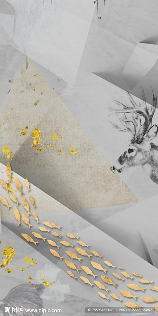 现代 新品玄关画 TIF分层画