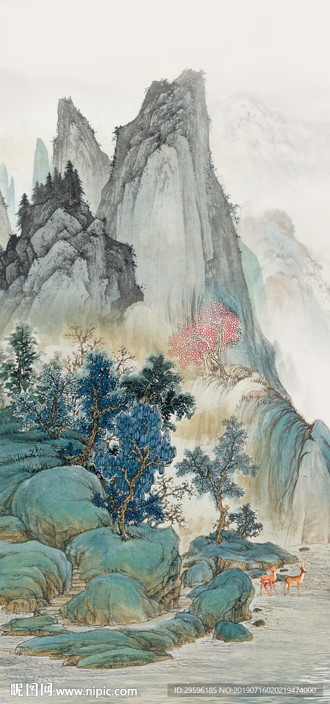 国画新品意境玄关 TIF分层