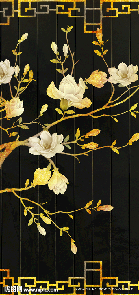 花鸟新品意境玄关 TIF分层