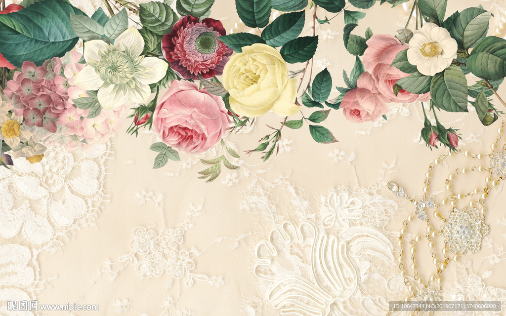 珠宝欧式背景墙 TIF分层