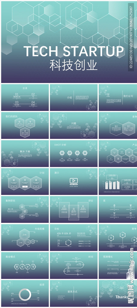 科技创业项目介绍ppt