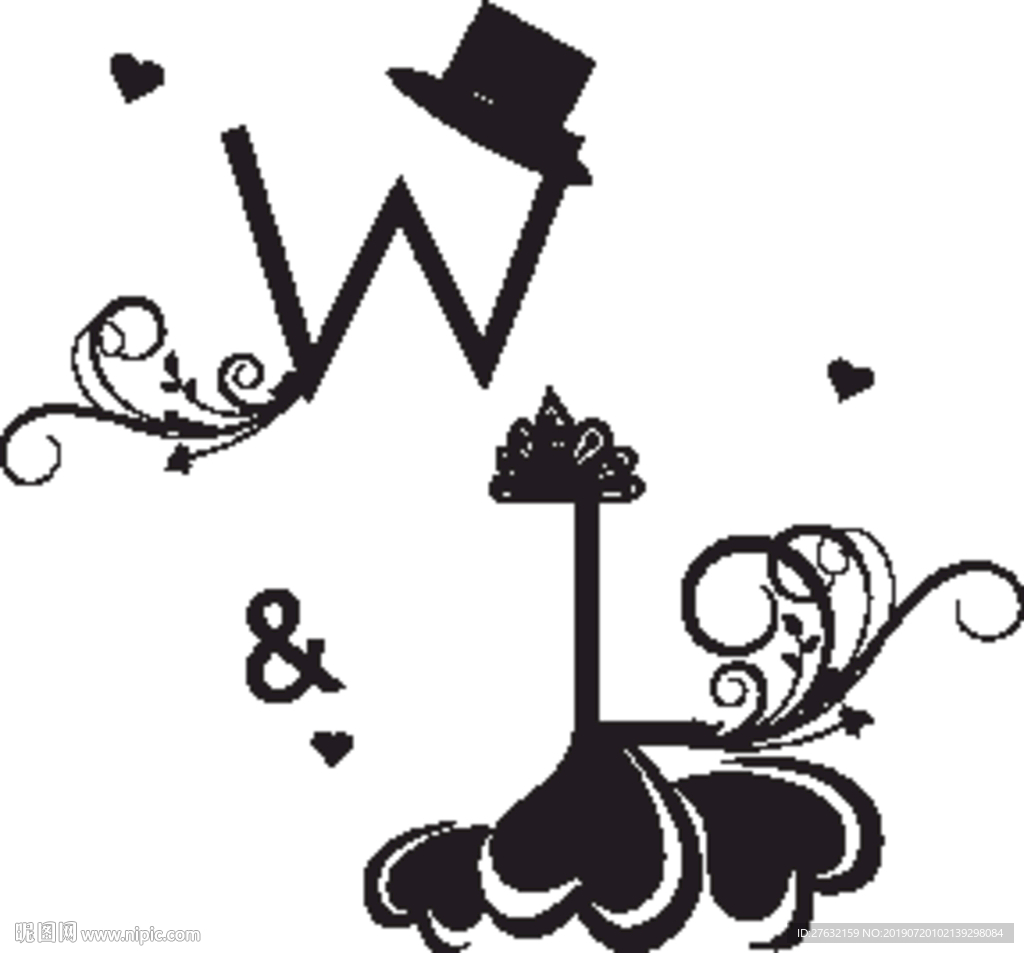 矢量花纹 花瓣花朵 花藤绿叶