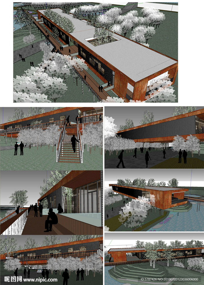 活动展厅建筑模型