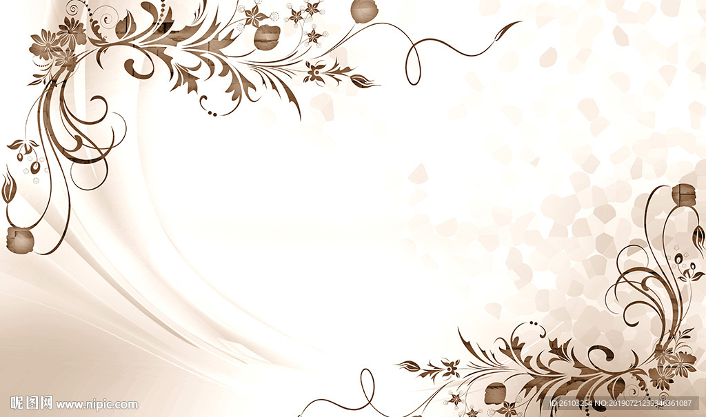 简约花藤电视背景墙