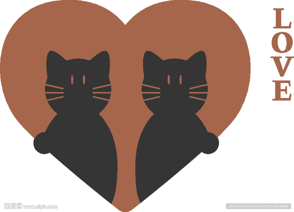 卡通亲爱的猫咪矢量硅藻泥