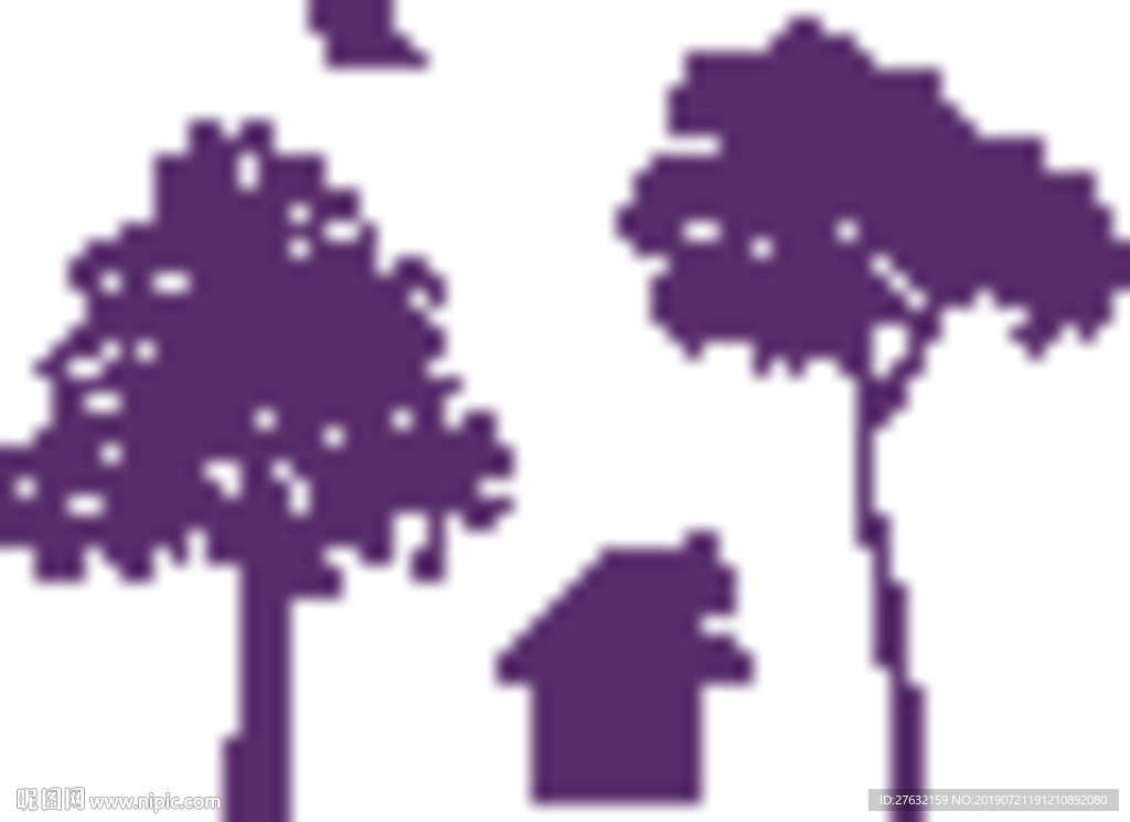 抽象森林家园矢量硅藻泥