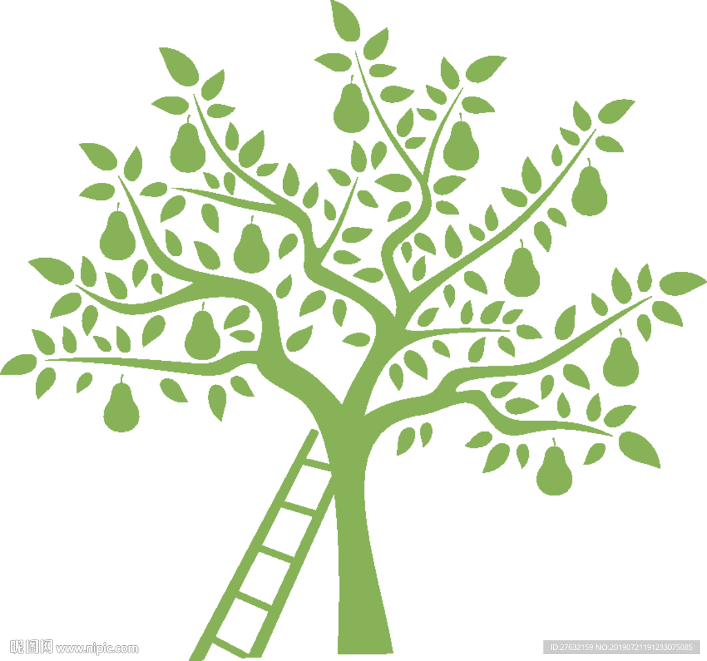 绿色生命树梯子幸福树
