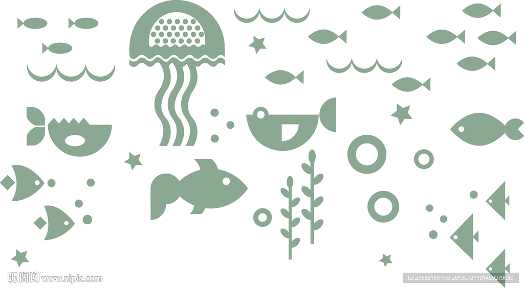 海底世界海洋公园矢量卡通