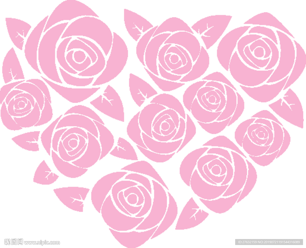 心型花朵鲜花造型