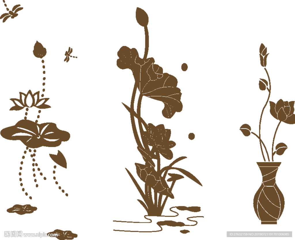 时尚花纹 矢量花纹 花瓣花朵