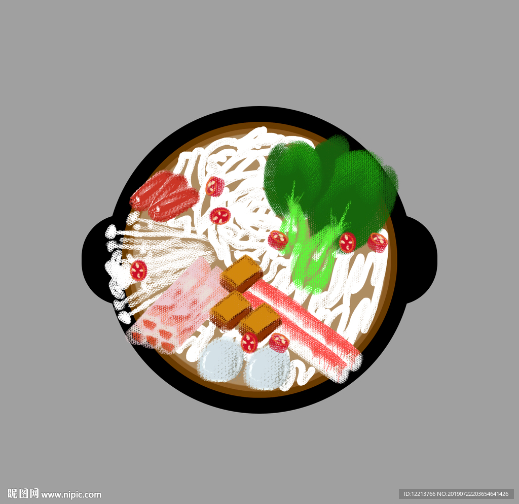 米线 插画 海报 手绘