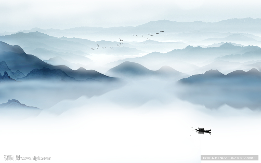 意境 新品水墨画 TIF分层