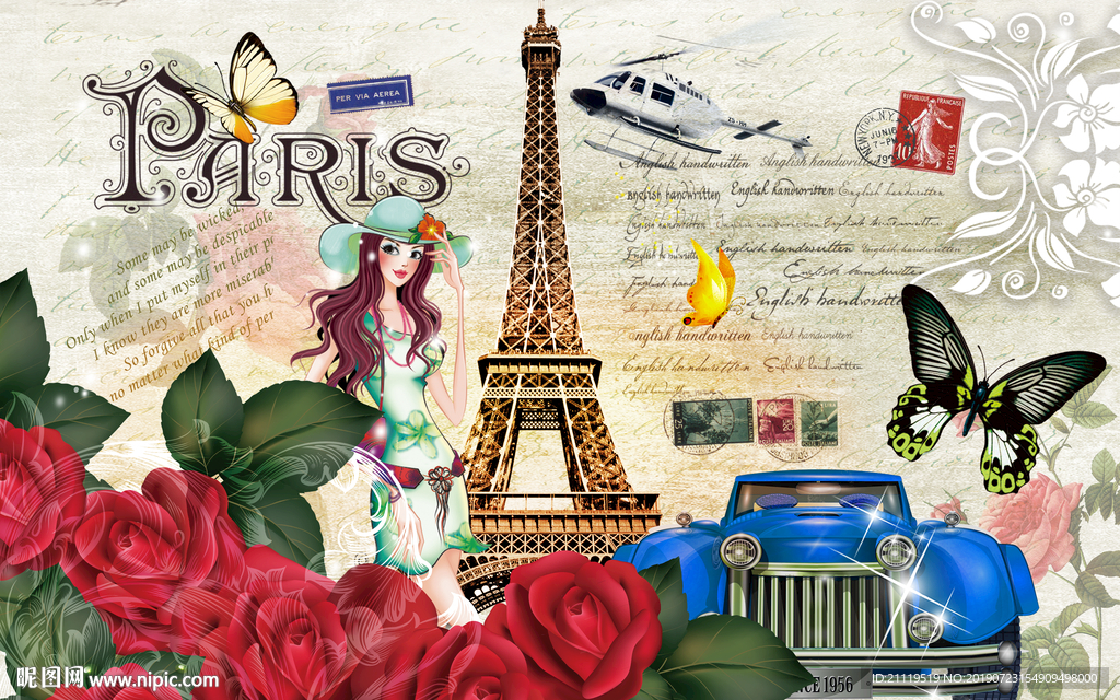 欧美建筑复古风格高清分层素材