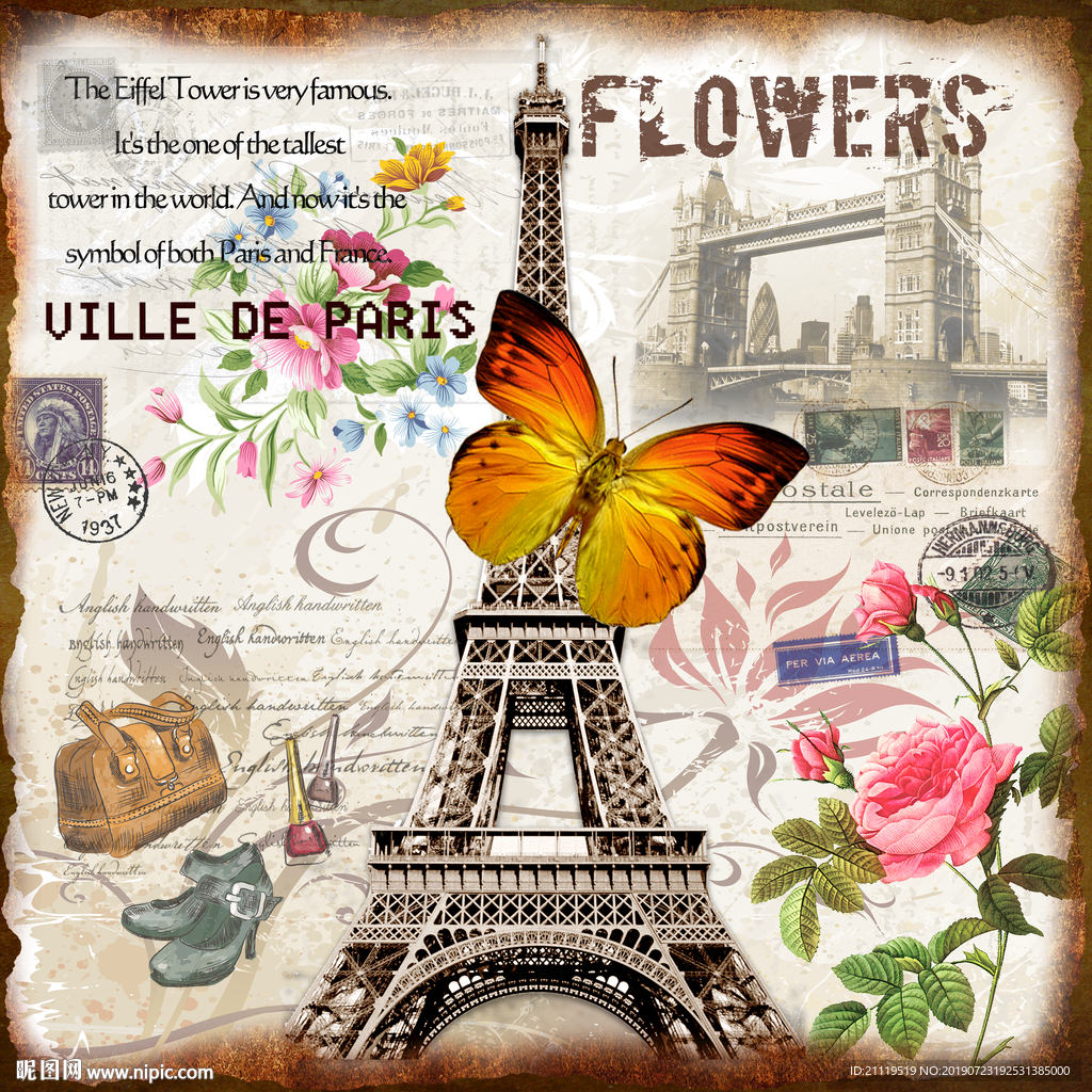 欧美建筑复古风格高清分层下载