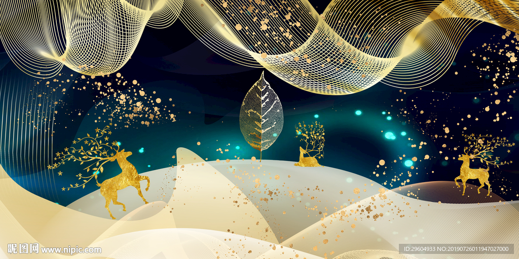 高档现代晶瓷画 高清TIF分层