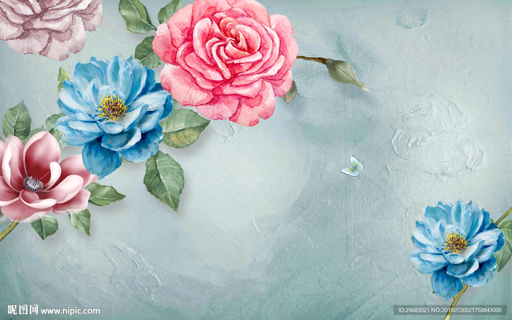 高档装饰花纹画 TIF分层图