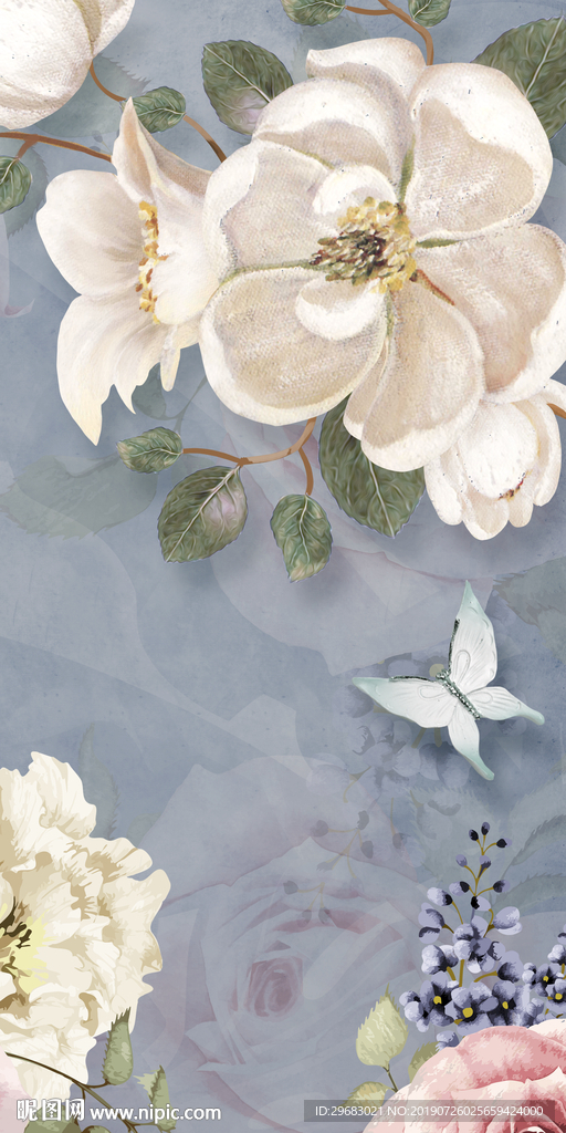 小清新装饰玄关画 TIF分层图