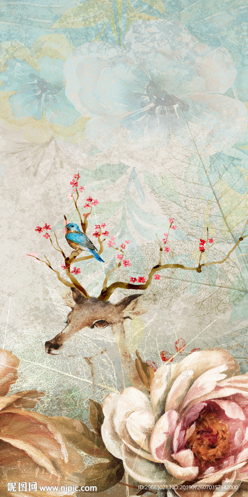 高档装饰玄关画 TIF分层