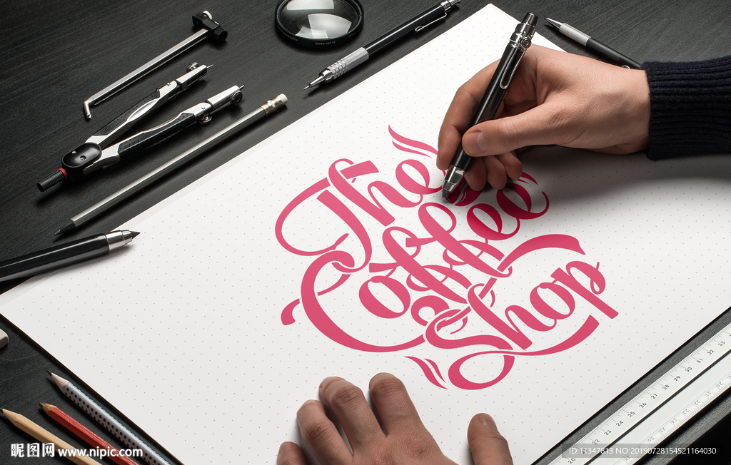 logo手绘样式智能贴图模板