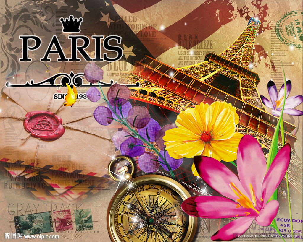 欧美建筑复古风格高清分层下载