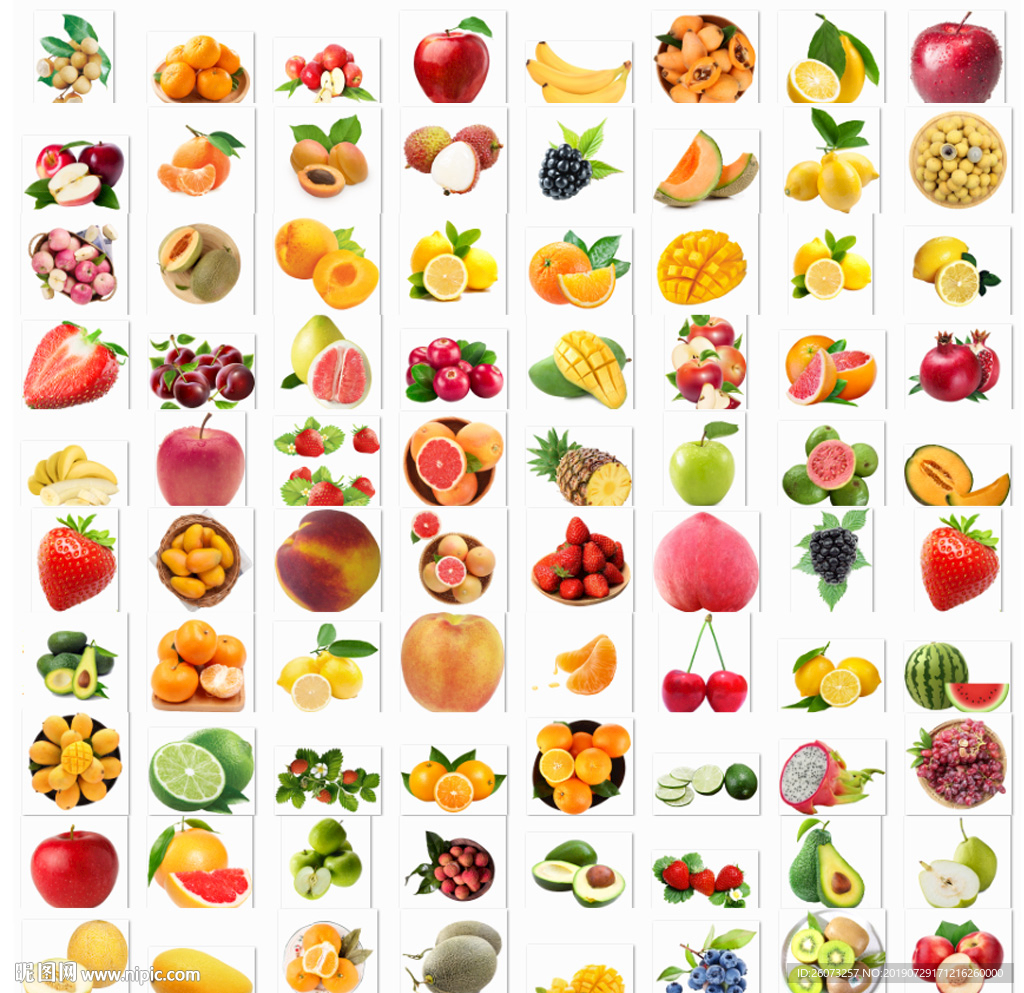 桃子橙子草莓png素材