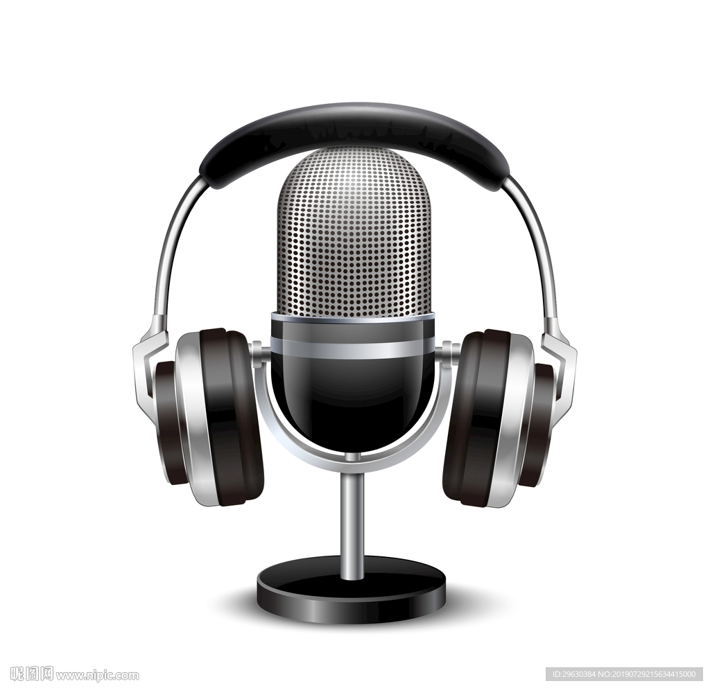 矢量耳麦与麦克风